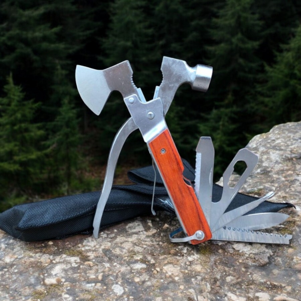 Мультитул - Молоток 10 в 1 для туризма и отдыха, мультиинструмент в чехле